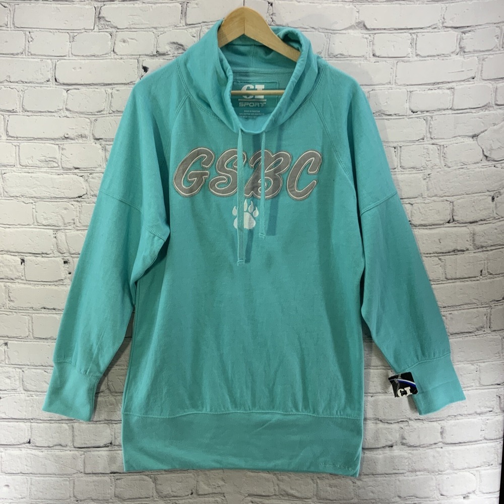 CI Sports Pullover Sweatshirt Womens Sz L Powder Blue Hoodie